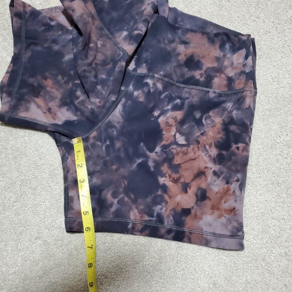 LULULEMON Align Bike Short 6" Diamond Dye Graphite Grey Pink Pastel Women's 14 - Picture 11 of 12